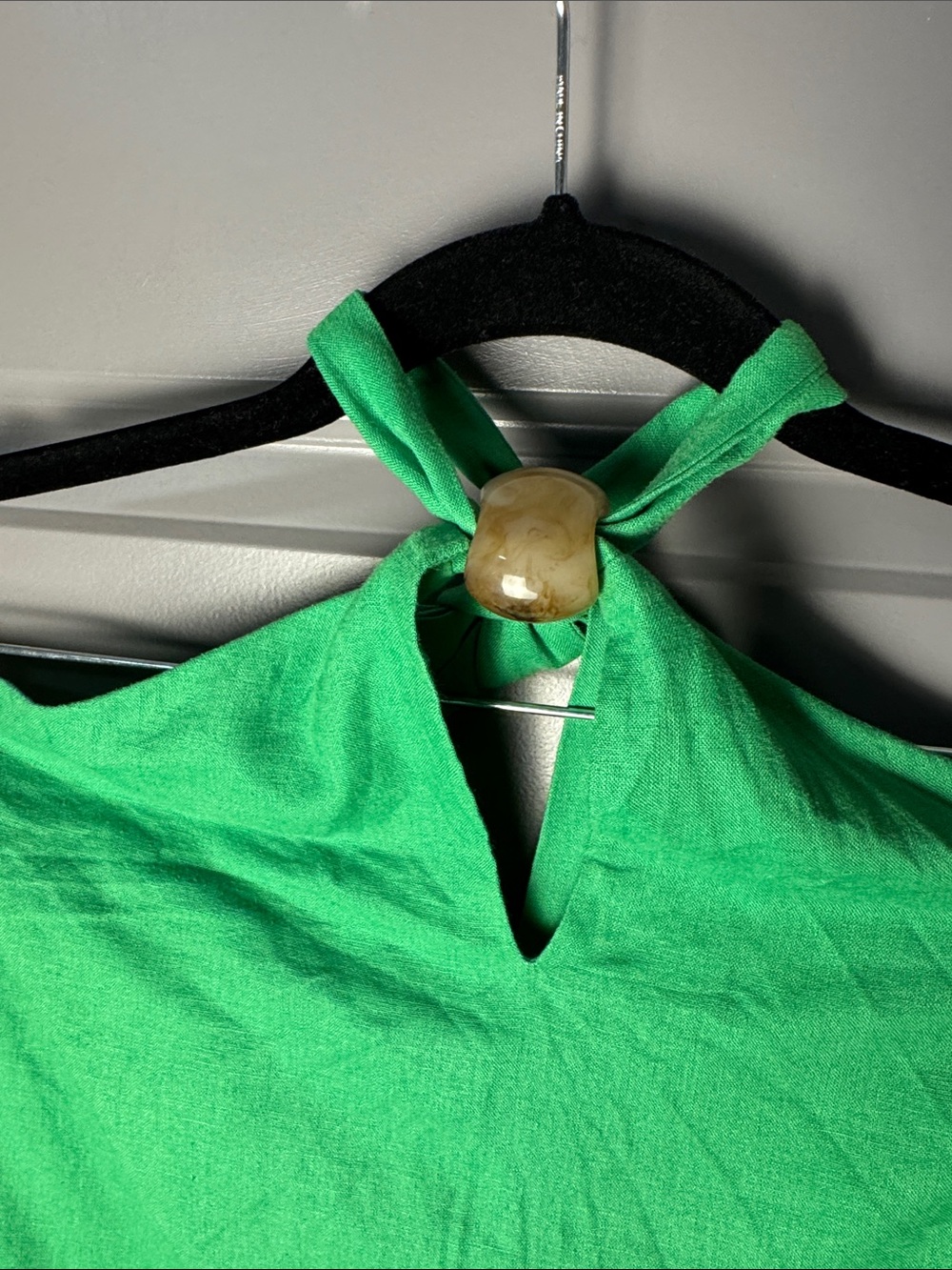 Ann Taylor Bright Green Halter Tie Neck Top | Size M - Picture 5 of 11
